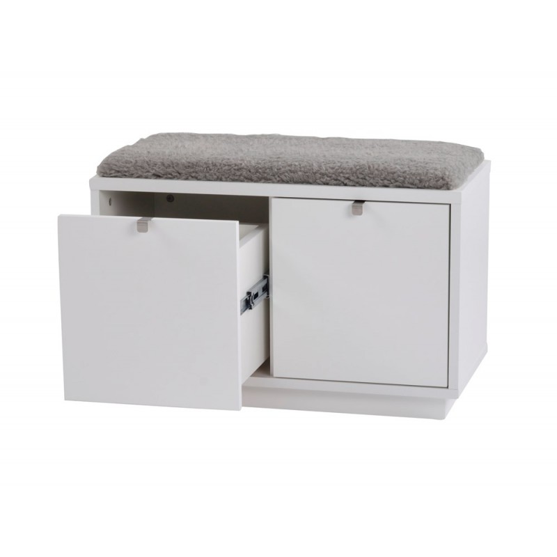 RO Confe Bench 2 Drawers White/Light Grey